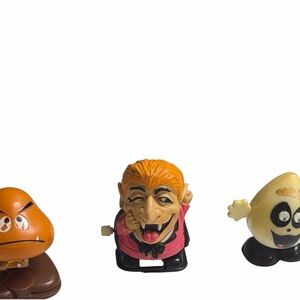 Vintage TOMY Bandai Soma Wind Up Toys 70’s/80’s Halloween monsters Set of 3 RARE